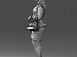 woman in black dress 0247 3d print ready 3D प्रिंट मॉडल