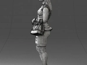 woman in black dress 0247 3d print ready 3D Print Model