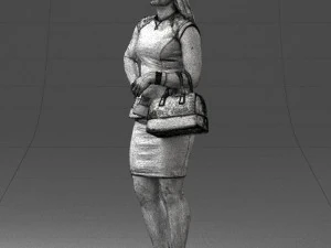 woman in black dress 0247 3d print ready 3D Print Model