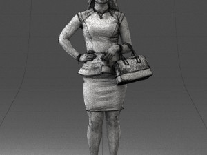 woman in black dress 0247 3d print ready 3D प्रिंट मॉडल