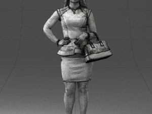 woman in black dress 0247 3d print ready 3D Print Model
