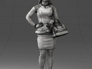 woman in black dress 0247 3d print ready 3D Print Model