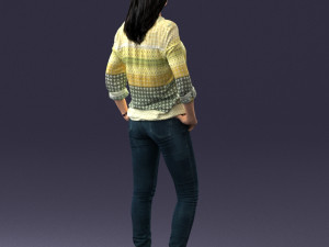 woman in yellow sweater 0248 3d print ready Modelo de Impressão 3D
