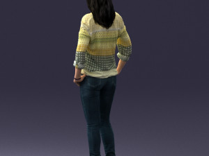 woman in yellow sweater 0248 3d print ready Modelo de Impressão 3D