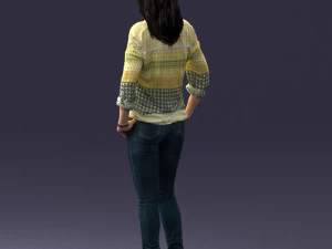 woman in yellow sweater 0248 3d print ready 3D Print Model