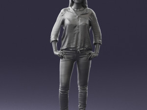 woman in yellow sweater 0248 3d print ready Modelo de Impressão 3D
