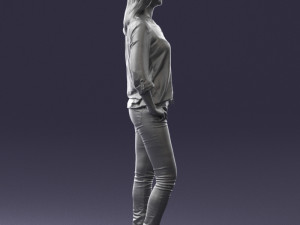 woman in yellow sweater 0248 3d print ready Modelo de Impressão 3D