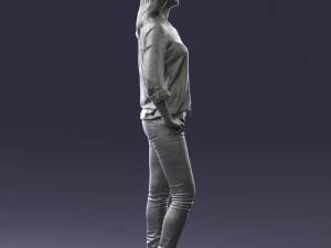 woman in yellow sweater 0248 3d print ready 3D Print Model