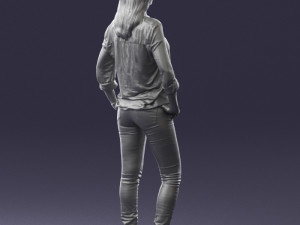 woman in yellow sweater 0248 3d print ready Modelo de Impressão 3D