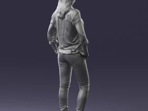 woman in yellow sweater 0248 3d print ready 3D Print Model