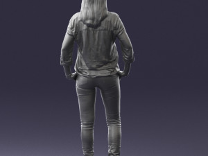 woman in yellow sweater 0248 3d print ready Modelo de Impressão 3D