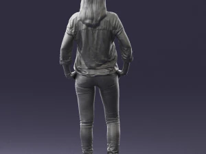 woman in yellow sweater 0248 3d print ready 3D Print Model