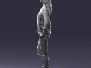 woman in yellow sweater 0248 3d print ready Modelo de Impressão 3D