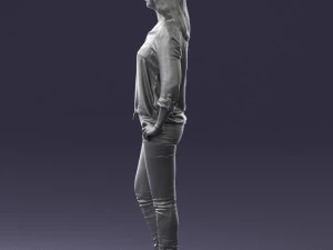 woman in yellow sweater 0248 3d print ready 3D Print Model