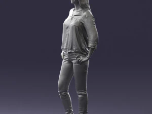 woman in yellow sweater 0248 3d print ready 3D Print Model