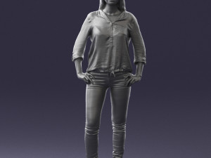 woman in yellow sweater 0248 3d print ready Modelo de Impressão 3D