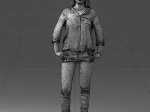 woman in yellow sweater 0248 3d print ready 3D Print Model