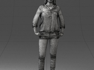 woman in yellow sweater 0248 3d print ready Modelo de Impressão 3D