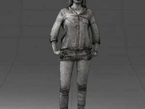 woman in yellow sweater 0248 3d print ready 3D Print Model