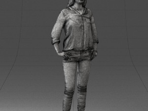 woman in yellow sweater 0248 3d print ready Modelo de Impressão 3D