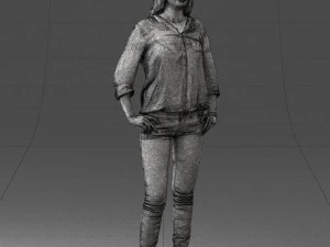 woman in yellow sweater 0248 3d print ready 3D Print Model