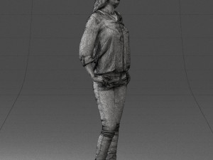woman in yellow sweater 0248 3d print ready Modelo de Impressão 3D