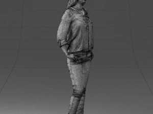 woman in yellow sweater 0248 3d print ready 3D Print Model