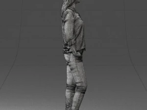 woman in yellow sweater 0248 3d print ready 3D Print Model