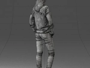 woman in yellow sweater 0248 3d print ready 3D Print Model