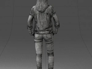 woman in yellow sweater 0248 3d print ready 3D Print Model