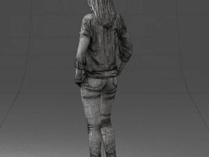 woman in yellow sweater 0248 3d print ready 3D Print Model
