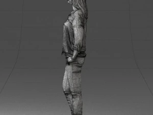 woman in yellow sweater 0248 3d print ready 3D Print Model