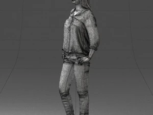 woman in yellow sweater 0248 3d print ready 3D Print Model