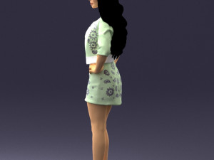 woman in pose 0251 Modello 3D
