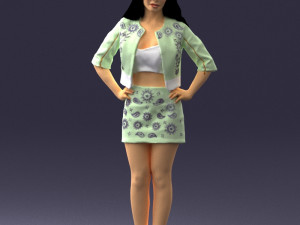 woman in pose 0251 Modello 3D