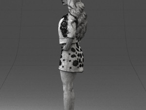 woman in pose 0251 Modello 3D
