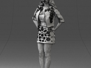 woman in pose 0251 Modello 3D