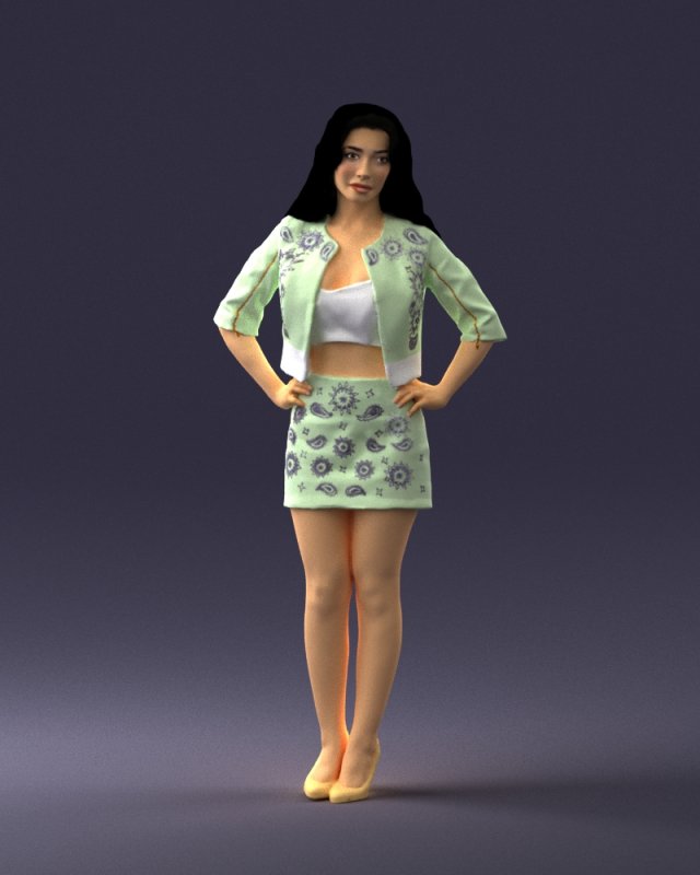woman in pose 0251 3d print ready 3D Druckmodell .c4d .max .obj .3ds .fbx .stl .blend