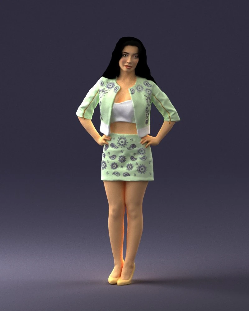 woman in pose 0251 3d print ready 3D Print Model .c4d .max .obj .3ds .fbx .stl .blend 