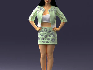 poz 0251 3d baskıya hazır kadın 3D Baskı Modeli
