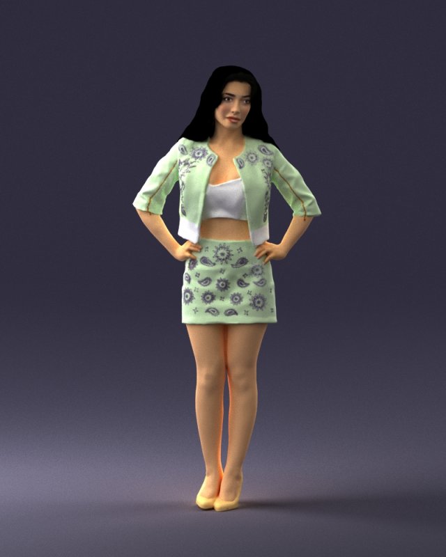 woman in pose 0251 3d print ready Modelo de Impressão 3D in mulher 3DExport