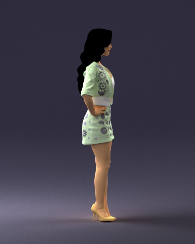 woman in pose 0251 3d print ready Modelo de Impressão 3D in mulher