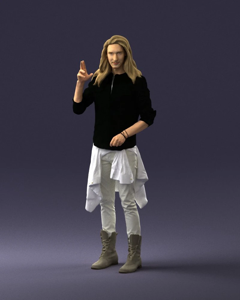 man in pose 0252 3D Model .c4d .max .obj .3ds .fbx .stl .blend 