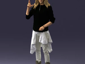 man in pose 0252 3D Model