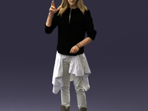 man in pose 0252 Modello 3D