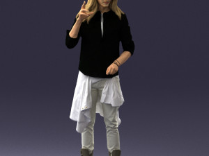man in pose 0252 Modello 3D