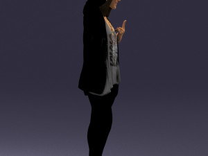 woman in black dress 0253 3D Model