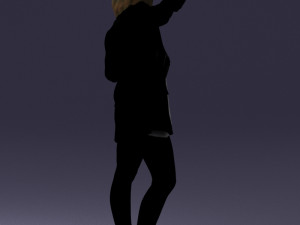 woman in black dress 0253 3D Model