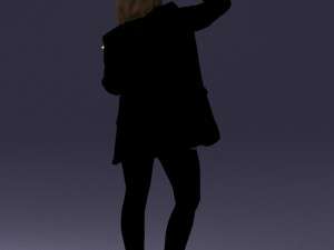 woman in black dress 0253 3D Model