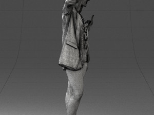 woman in black dress 0253 3D Model